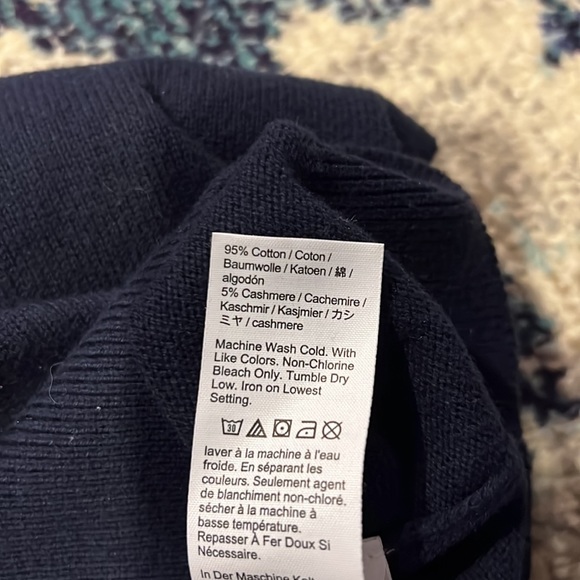 J-Crew cotton cashmere zip sweater size 6/7 - Picture 4 of 4